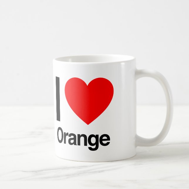 Mug j'aime l'orange (Droite)