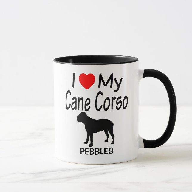 Mug J'Aime Ma Canne Corso Chien (Droite)