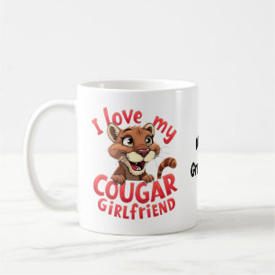 Mug J'aime ma copine cougar drôle et sincère 