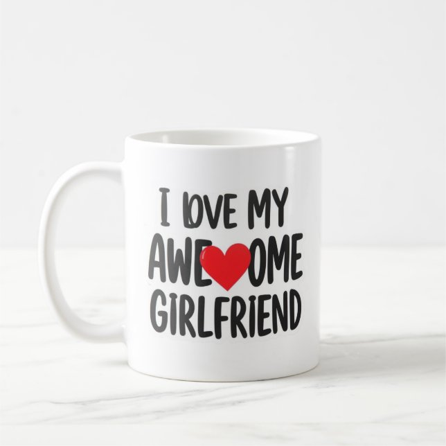 Mug J'aime ma copine géniale (Gauche)