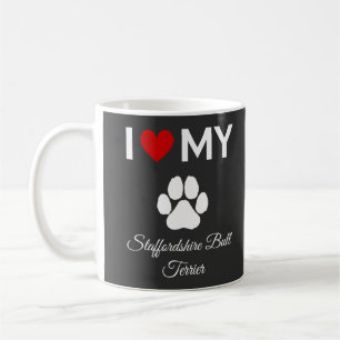Mug J'aime ma coutume de chien Staffordshire Bull Terr