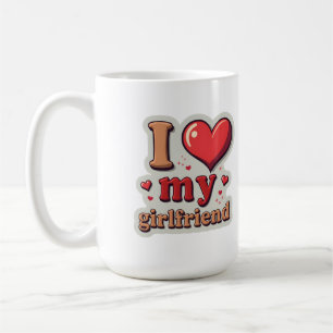 Mug J'aime ma petite amie personnalisé