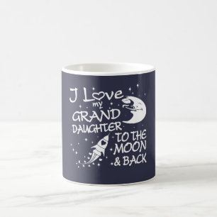 Mug J'aime ma petite-fille à la lune et au dos