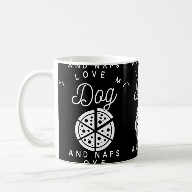 Mug J'aime ma pizza et petits sommes de chien (Gauche)