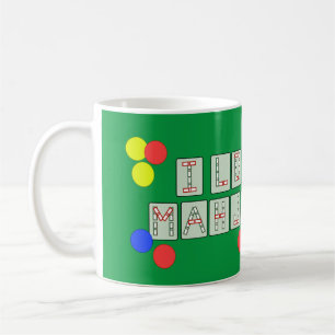 Mug J'aime Mahjong - tuiles en lettres