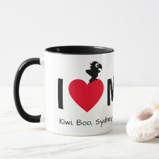 Mug J'aime mes Fids Perroquet Enfants Plumé