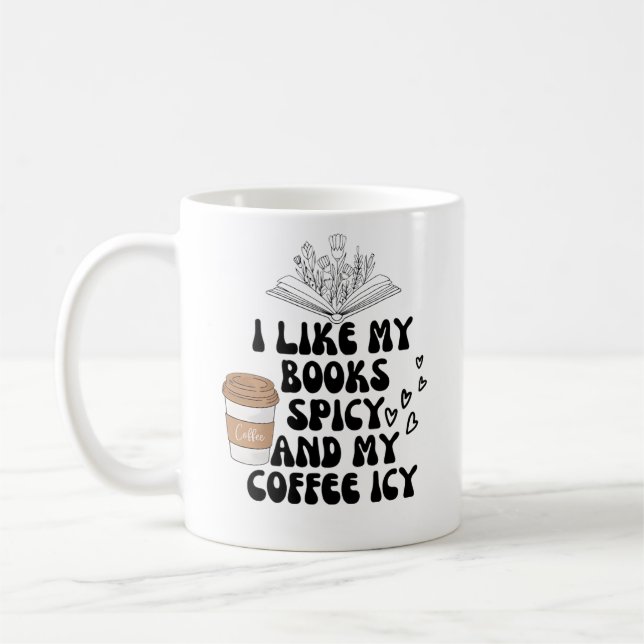 Mug J'aime mes livres épicés et mon café glacé (Gauche)