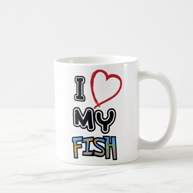 Mug J'aime mes poissons (Droite)