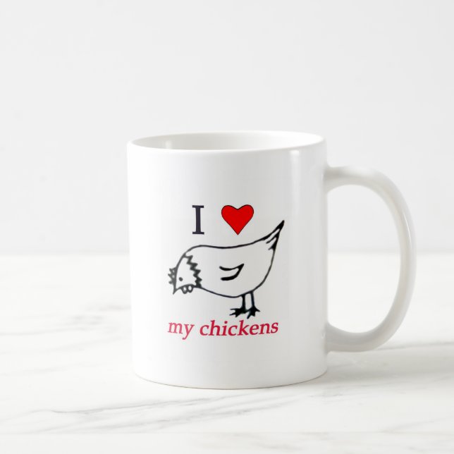 Mug J'aime mes poulets (Droite)