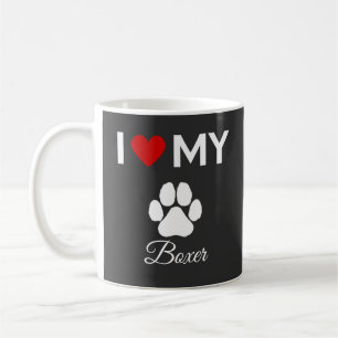Mug J'aime mon Boxer chien nom personnalisé