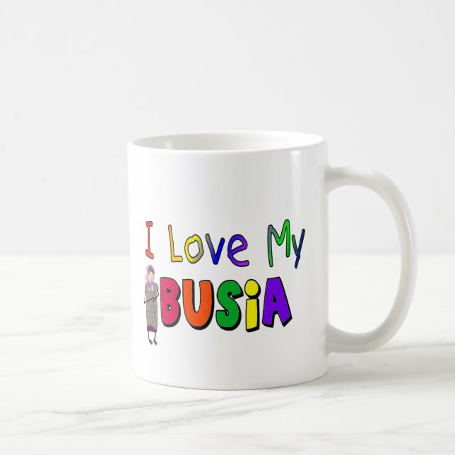 Mug J'aime mon Busia (la grand-mère polonaise) (Droite)