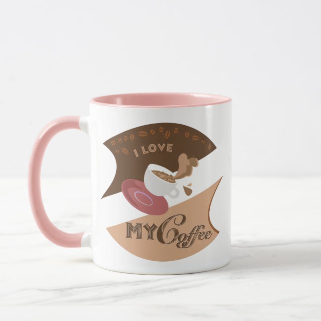 Mug J'aime mon café Retro Java (Gauche)