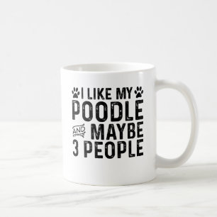 Mug J'aime mon caniche et 3 personnes