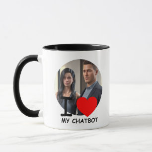 Mug 🤖 J'Aime Mon Chatbot ❤️ Créer Ma Propre Photo