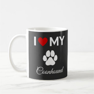 Mug J'aime mon chien Coonhound texte personnalisé