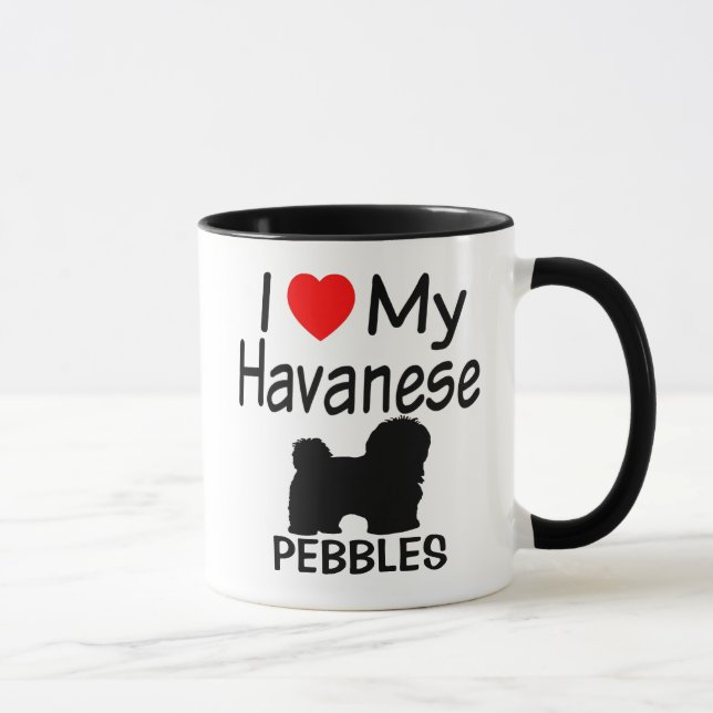 Mug J'Aime Mon Chien Havanais (Droite)