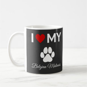 Mug J'aime mon chien Malinois belge texte personnalisé