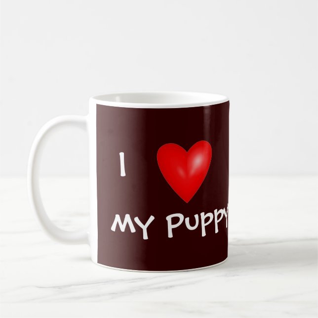Mug J'aime mon chiot (Gauche)