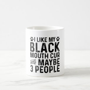 Mug J'Aime Mon Cur À Bouche Noire Et 3 Personnes