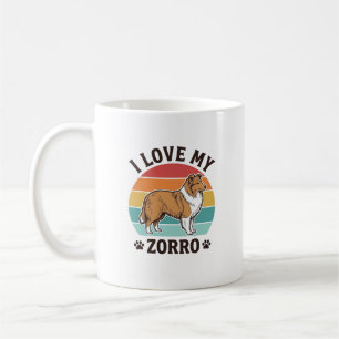 Mug J'aime mon design vintage Zorro pour amoureux de c
