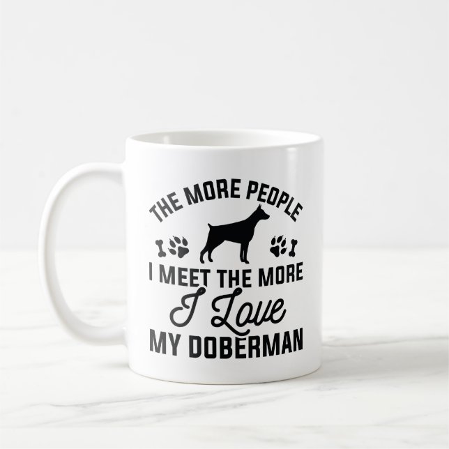 Mug J'Aime Mon Doberman (Gauche)