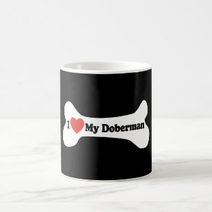 Mug J'aime mon dobermann - os de chien
