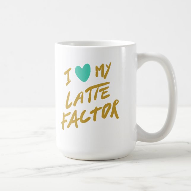 Mug J'aime mon facteur de Latte (Droite)