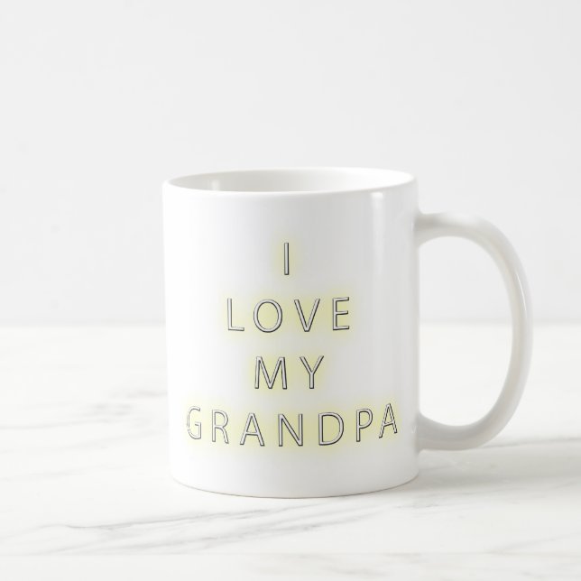 Mug J'aime mon grand-papa (le noir) (Droite)