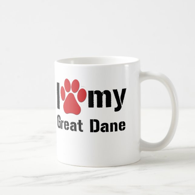 Mug J'aime mon great dane (Droite)