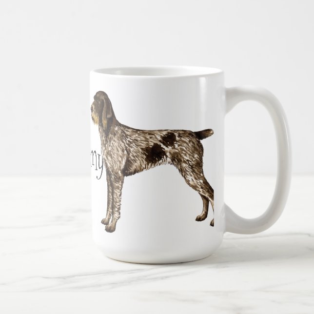 Mug J'aime mon indicateur à poils durs allemand (Droite)