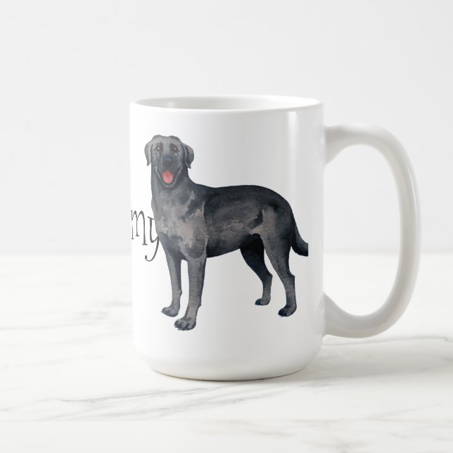 Mug J'aime mon laboratoire noir (Droite)