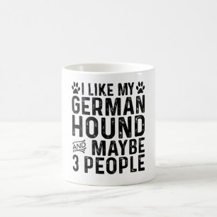 Mug J'aime mon limier allemand et peut-être 3 personne
