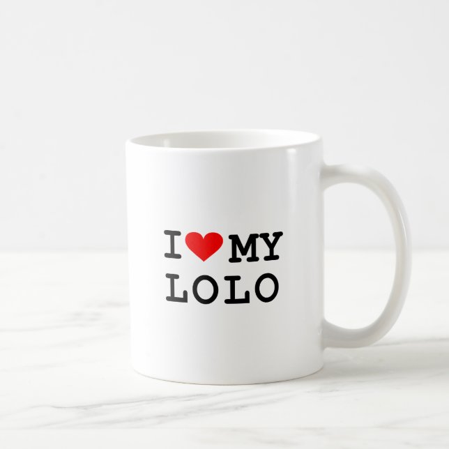 Mug J'aime mon lolo. C'est plus d'amusement aux (Droite)