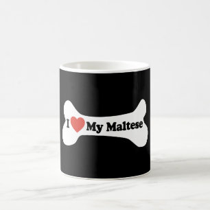 Mug J'aime mon maltais - os de chien
