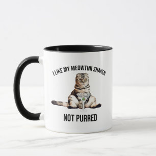Mug J'Aime Mon Meowtini Shaken Pas Purée Martini Cat