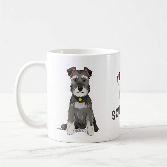 Mug J'Aime Mon Mini Schnauzer (Gauche)