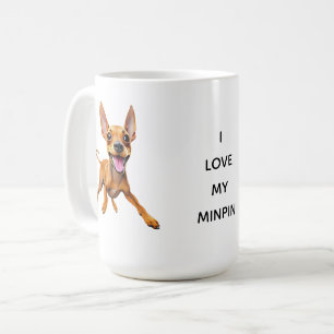 Mug J'AIME MON MINPIN minpin miniature pinscher chien 