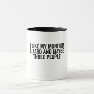 Mug J'Aime Mon Moniteur Lizard Et Peut-Être 3 Personne