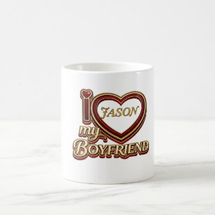 Mug J'aime mon petit ami sur mesure