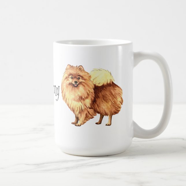 Mug J'aime mon Pomeranian (Droite)