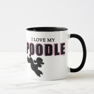 Mug J'Aime Mon Poodle Noir
