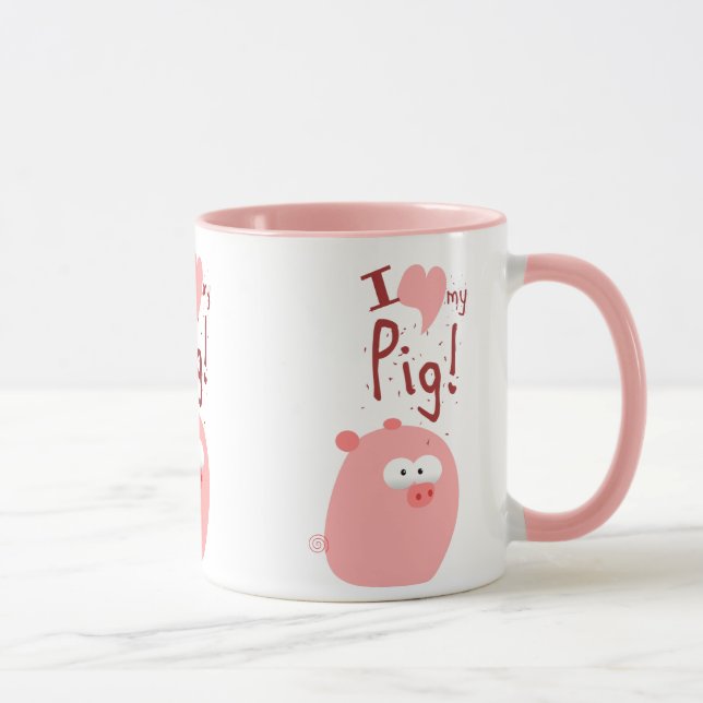 MUG J'AIME MON PORC (Droite)