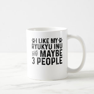 Mug J'aime mon Ryukyu Inu et 3 personnes