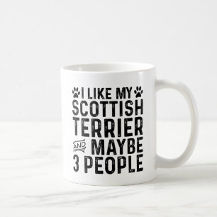 Mug J'aime mon terrier écossais et 3 personnes