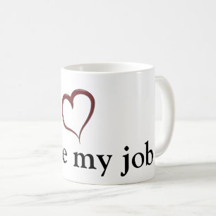 Mug J'aime mon travail avec coeur