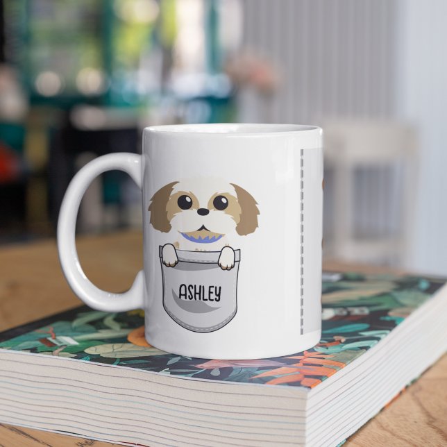 Mug J'aime mon tzu Chien Chien Chien Animaux Coeur Pou (Créateur téléchargé)