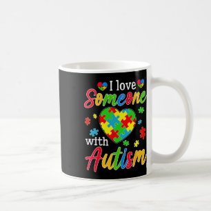 Mug J'Aime Quelqu'un Avec Un Coeur de Sensibilisation 