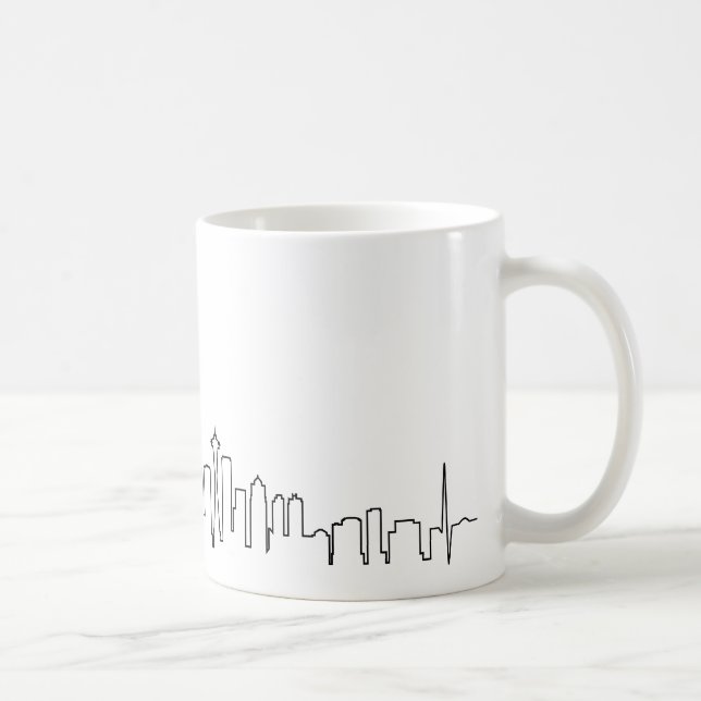 Mug J'aime Seattle dans un style extraordinaire (Droite)
