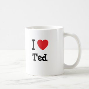 Mug J'aime Ted coeur personnalisé