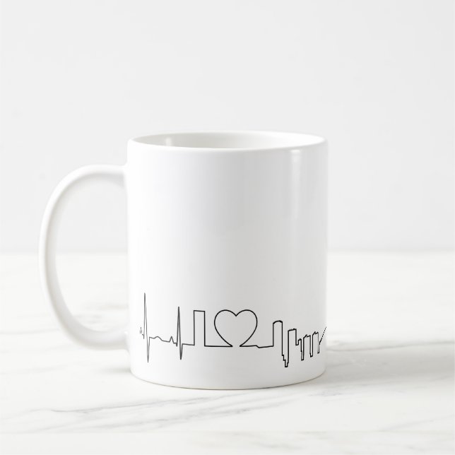 Mug J'aime Toronto dans un style extraordinaire d'ecg (Gauche)